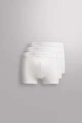 Pack de tres calzoncillos tipo bóxer blancos con cintura elástica. Zara Athleticz.