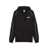 Canguro negro de corte moderno con logo de Puma, diseñado para actividades deportivas y con materiales de secado rápido.