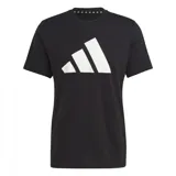 Remera de entrenamiento Adidas para hombre, color negro con logo de la marca en blanco.