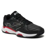 Championes deportivos Joma Master 1000 para hombre, color negro con detalles en blanco y rojo. Recomendados para entrenamiento de pádel de baja frecuencia.