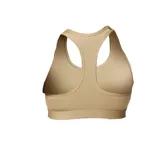 Sujetador deportivo Nike Swoosh color verde agua, de soporte medio, con almohadillas cosidas y tecnología Dri-FIT.