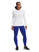 Remera de manga larga Under Armour CG Authentics Crew, color blanco, de calce ajustado.