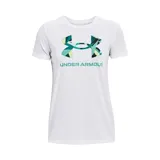 Remera deportiva Under Armour color fucsia con logo blanco estampado en el frente.