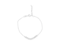 Pulsera de plata 925 con ocho bolitas  en un diseño delicado y elegante.