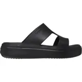 Sandalias Crocs Getaway Platform H-Strap negras, con plataforma, tira en forma de H y plantilla anatómica.