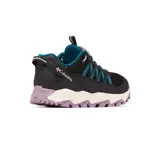 Zapatillas de trekking Columbia Flow Fremont, color negro con detalles en turquesa y lila.