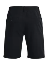 Short de golf azul marino con cinturón negro.