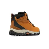 Bota de senderismo Columbia Newton Ridge Plus II, color marrón, con capellada de cuero recubierto de PU, ante y malla. Cuenta con tecnología Omni-Tech™ impermeable y transpirable, entresuela TechLite™ para amortiguación y suela Omni-Grip™ para tracción en todo tipo de terrenos.
