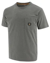 Remera negra de manga corta para hombre, con cuello redondo y bolsillo en el pecho con logo de la marca.
