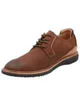 Zapato acordonado marrón de cuero natural con plantilla interna con tecnología Honey Foam, un material de máxima flexibilidad, amortiguación y liviandad.