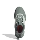 Championes de trail running Adidas Terrex Tracefinder 2 W, color gris verdoso con detalles en gris claro y blanco.