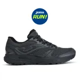 Championes de running Joma Vitaly, color negro. Capellada de nylon transpirable y micro PU, plantilla de EVA lisa, mediasuela de phylon seccionado y suela de caucho con abrasión DIN-90.