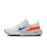 Championes de running Nike Invincible 3 Blueprint, color blanco con detalles en azul y naranja.