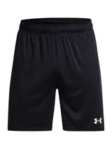 Short deportivo Under Armour Golazo 3.0 negro con logo blanco en la pierna derecha.