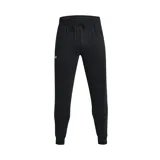 Pantalón de jogging Under Armour Rival Fleece, color negro, con cintura elástica ajustable con cordón, bolsillos laterales y logo de la marca estampado en la pierna izquierda. Corte ajustado y tejido fleece suave en el interior.