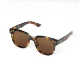 Lentes de sol con montura de carey y lentes marrones.