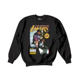 Buzo negro de algodón con estampa de Kobe Bryant con el trofeo de la NBA y el logo de Los Angeles Lakers.