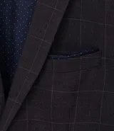 Blazer super slim con estampado cuadrillé, de manga larga y dos botones.