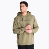 Buzo con capucha Merrell color verde militar con logo estampado en el pecho.