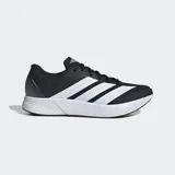 Championes de running Adidas Duramo RC2, color negro con las tres tiras blancas y suela blanca con tecnología Lightmotion.