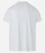 Remera deportiva gris con cuello redondo, mangas cortas, estampa heat print y detalle en los hombros. Confeccionada en tejido de malla con tecnología Dry.