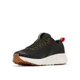 Zapatillas de senderismo impermeables Columbia Konos TRS Outdry para hombre, color verde oscuro con detalles en naranja.