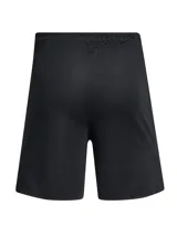 Short deportivo Under Armour UA Zone 7, color negro con logo blanco estampado en la pierna izquierda.