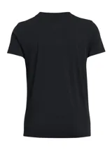 Remera deportiva Under Armour Campus Core SS, color celeste con logo estampado en el pecho.