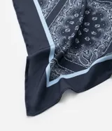 Pañuelo rectangular de satén con estampado paisley.