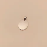 Dije ovalado liso en plata 925, ideal para grabar.