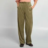 Pantalón ancho de terciopelo KAKI