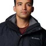 Campera Columbia 3 en 1 color azul marino, con capa exterior impermeable y transpirable, tecnología termorreflectante Omni-Heat™ y forro polar interior. Capucha desmontable y ajustable, puños y dobladillo ajustables, bolsillos con cremallera y protector de barbilla.