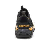 Zapatillas Caterpillar modelo Raider Sport, color negro con detalles en amarillo. Confeccionadas en cuero y tela, con suela de goma y cordones.