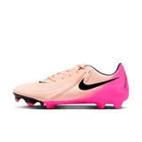 Championes de fútbol Nike Phantom Gx Ii Academy Fg/Mg, color rosa con detalles en negro y fucsia.