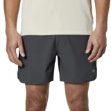 Short de baño negro de secado rápido, con interior de malla y bolsillo para celular.