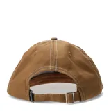 Gorro tipo snapback color verde oliva con visera plana y costuras blancas. Lleva un parche rectangular frontal de tela color beige con el texto "KRISTOBELGN ESTD. SINCE 1981" y el logo "KB SURF & SKATE GOODS".