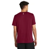 Remera deportiva negra de manga corta, con logo Under Armour estampado en blanco en el pecho.