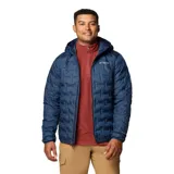Campera de plumas Columbia Delta Ridge II Down, color negro, con capucha y forro termorreflectante Omni-Heat. Resistente al agua y con tecnología Heat Seal para mantener el calor.