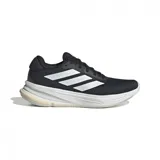 Championes Adidas Supernova Ease, color negro con detalles blancos, ideales para running.