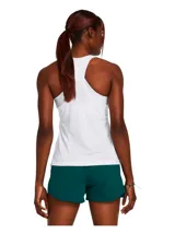Musculosa deportiva Under Armour Launch Singlet negra, de corte suelto y tejido ligero.