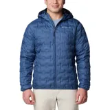 Campera de plumas Columbia Delta Ridge II Down, color negro, con capucha y forro termorreflectante Omni-Heat. Resistente al agua y con tecnología Heat Seal para mantener el calor.