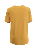 Remera deportiva azul marino de manga corta con logo de la marca estampado en el pecho.