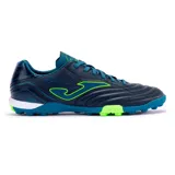 Championes de fútbol 5 Joma Aguila 2403, color azul marino con detalles en verde lima.