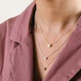 Conjunto de collar y aros de plata 925 con dije de corazón con circonias.