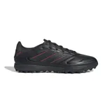 Championes de fútbol en color negro con empeine sintético Fusionfeel, diseñado para comodidad y conexión con el balón, ideal para moqueta.