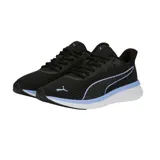 Championes Puma Transport Modern color rosa claro con detalles en dorado y suela blanca.