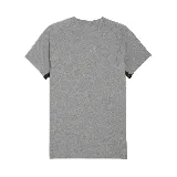 Camiseta deportiva Puma Cap Evostripe Tee color gris con detalles en negro y amarillo.