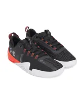 Zapatillas de entrenamiento Under Armour TriBase Reign 6, color celeste con detalles en gris y suela color caramelo.