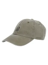 Gorra de algodón color verde oliva con logo de Schnauzer bordado en el frente.