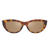 Lentes de sol Michael Kors modelo 2160U con montura de acetato color carey y lentes marrones espejados.